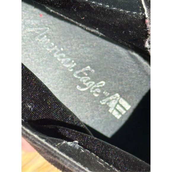 American Eagle Black Ankle Boots Side Zipper Chunky Heel Size 8.5 - Picture 6 of 10